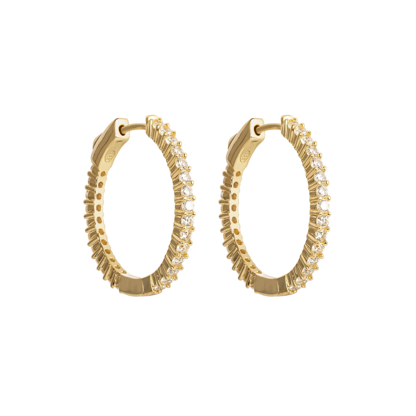 Diamond Hoops Gold