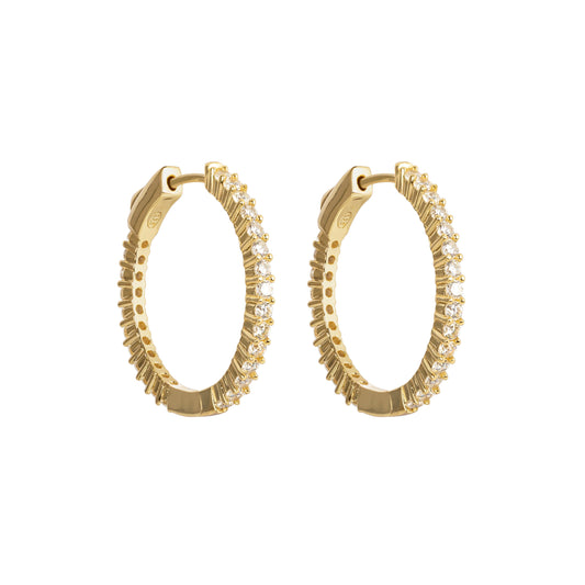 Diamond Hoops Gold