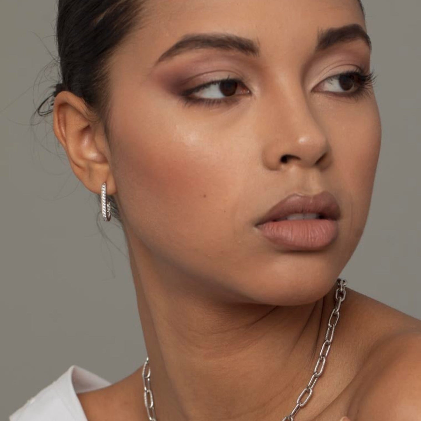 Oval Sparkle Earstud