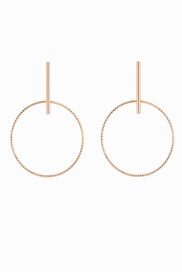 Haus of Dietrich Milano Creole N°2 Earrings Rose Gold