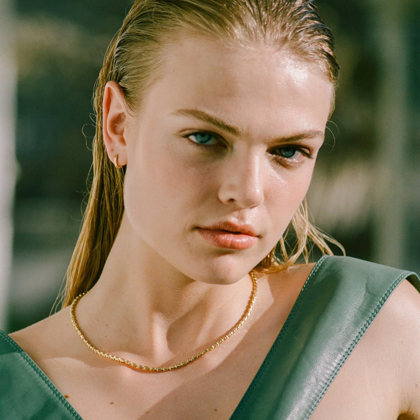Diamond Cut Barrel Necklace