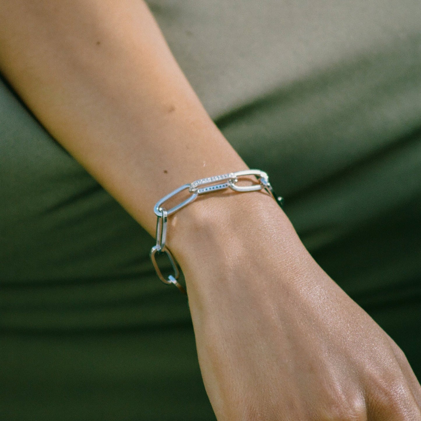 Oval Link Statement Bracelet