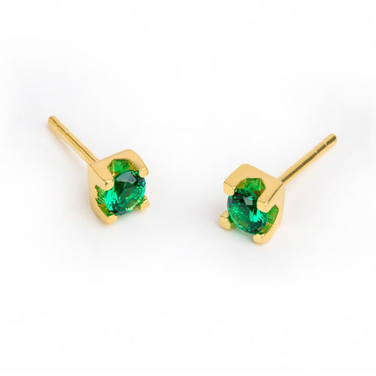 Green Stone Earstuds