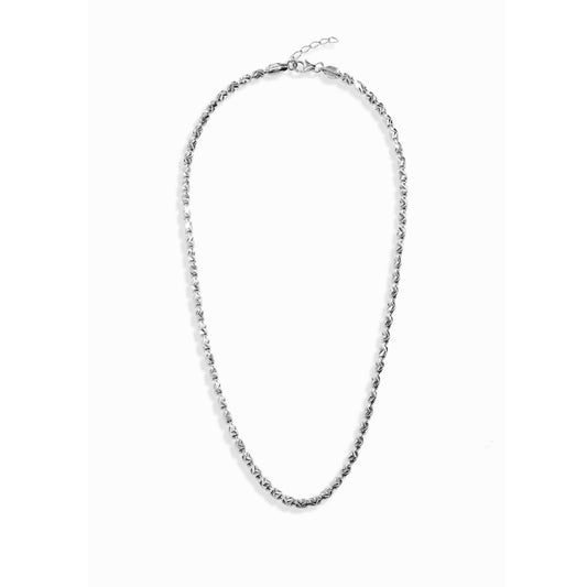 Milano Diamant Tonnenhalskette mit Diamantschliff Rhodium