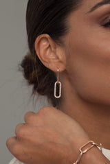 Oval Link Double Earring