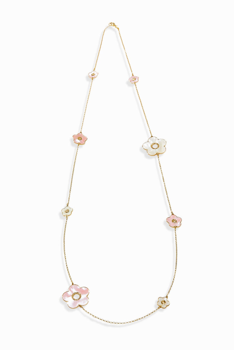 Haus of Dietrich Capri Flower Mother of Pearl Necklace