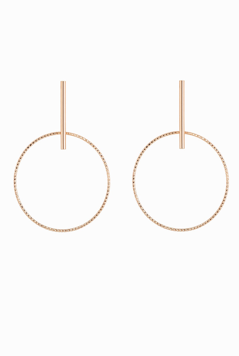 Haus of Dietrich Milano Creole N°2 Earrings Rose Gold