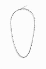 Haus of Dietrich Milano Diamond Cut Barrel Silver Necklace