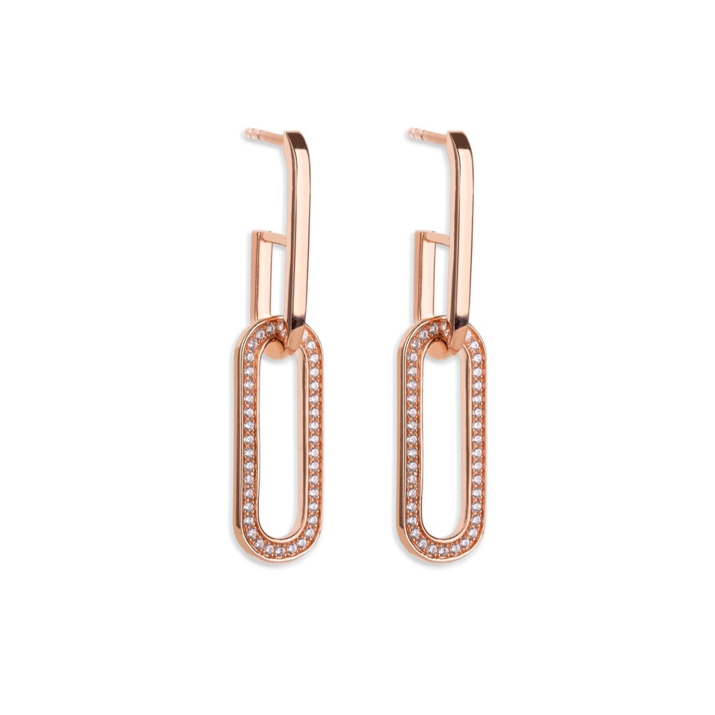 Oval Link Double Earring