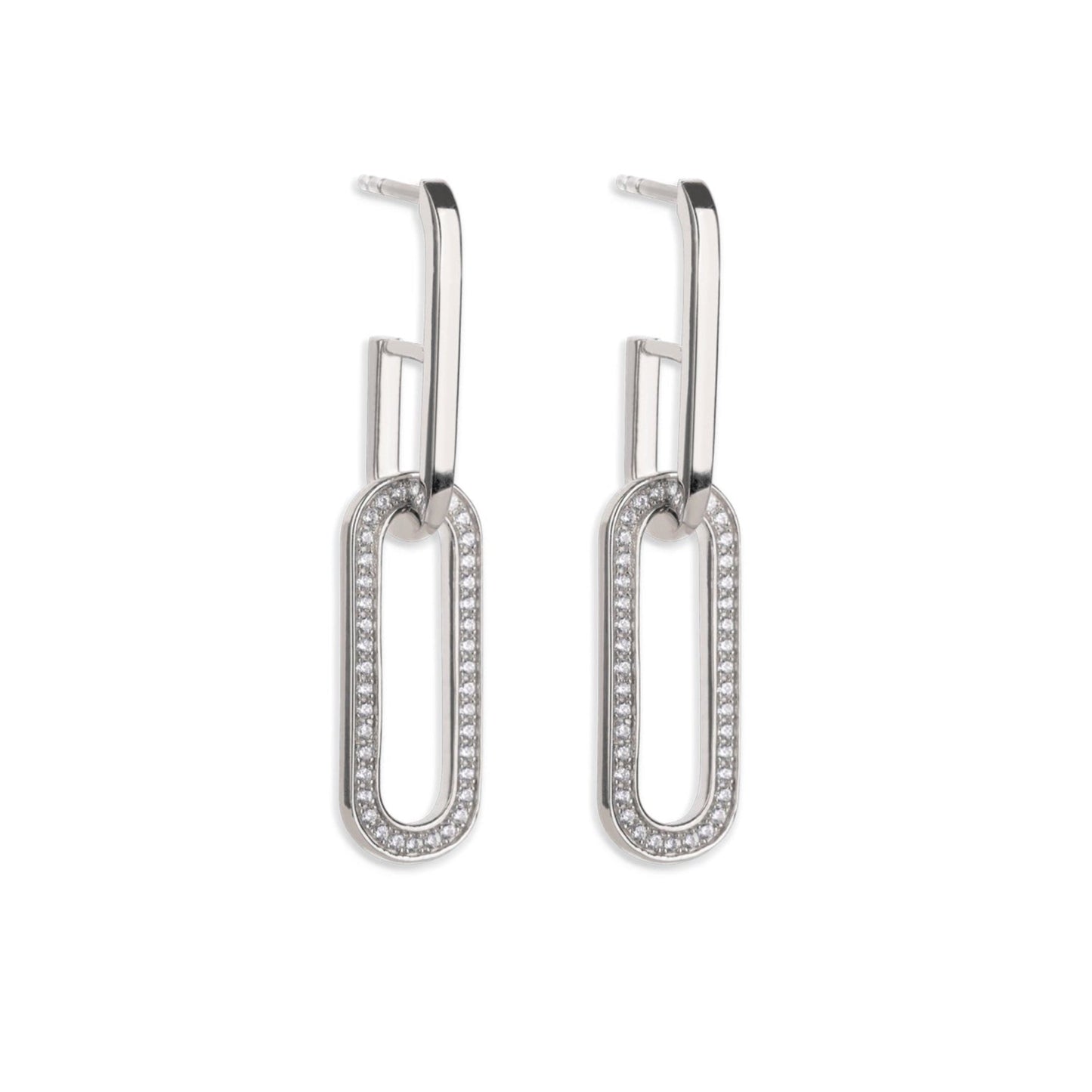 Oval Link Double Earring