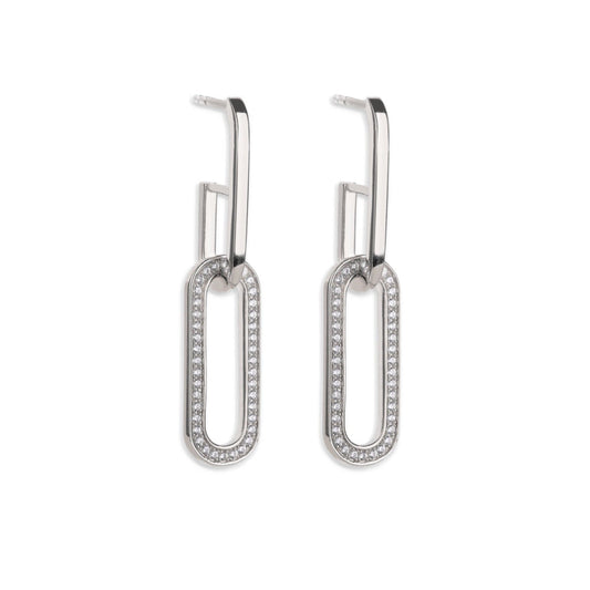 Oval Link Double Earring